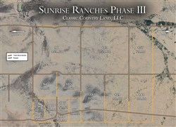 tract layout map for Sunrise Ranches Phase III Tract 137, 79.8 acres for sale in Hudspeth County, Texas