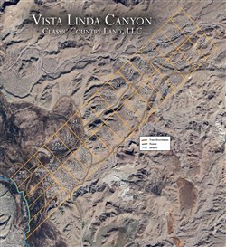 tract layout map for Vista Linda Canyon Tract 9, 22.05 acres for sale in Presidio County, Texas